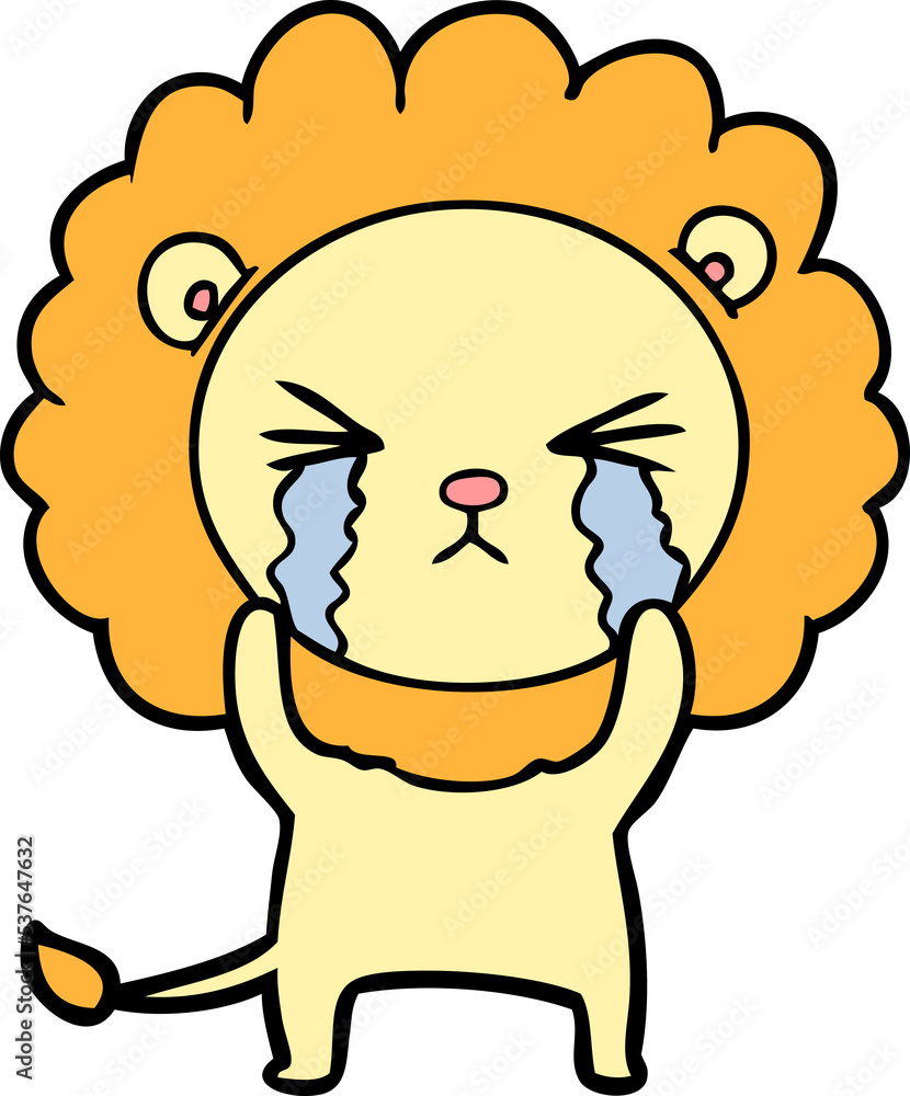 cartoon crying lion cartoon crying lion
