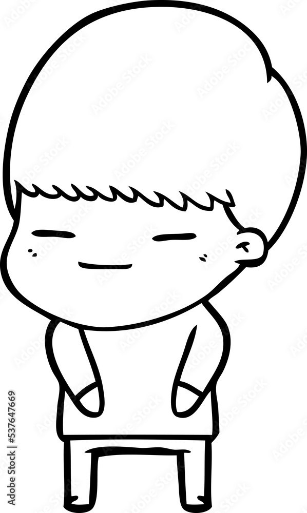 Obraz premium cartoon smug boy