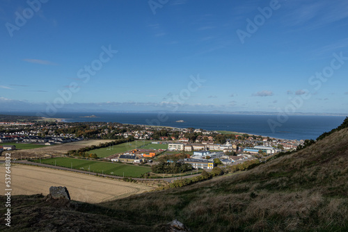 Panoramic view from Law Hill to North Berwick, Scotland, United Kingdom © MAKSYM