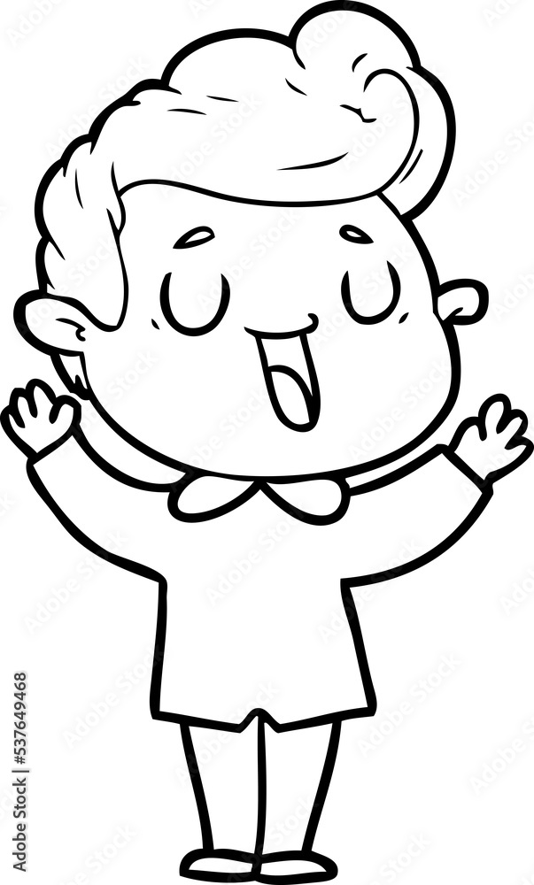 happy cartoon man happy cartoon man