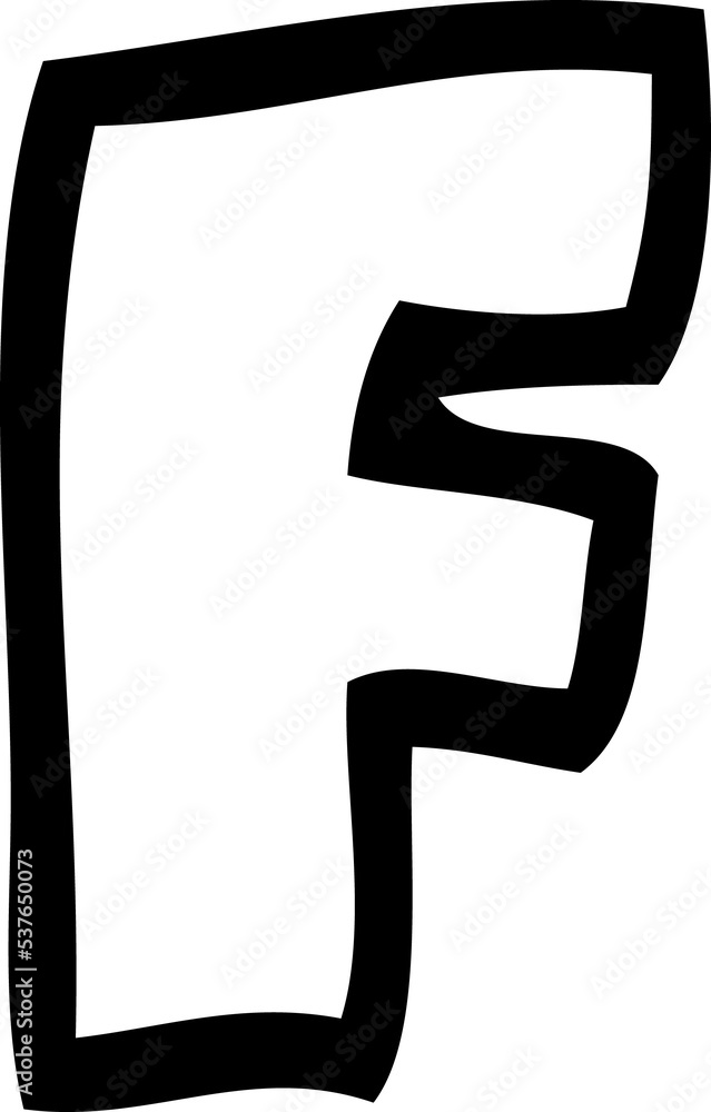 line drawing cartoon letter f line drawing cartoon letter f
