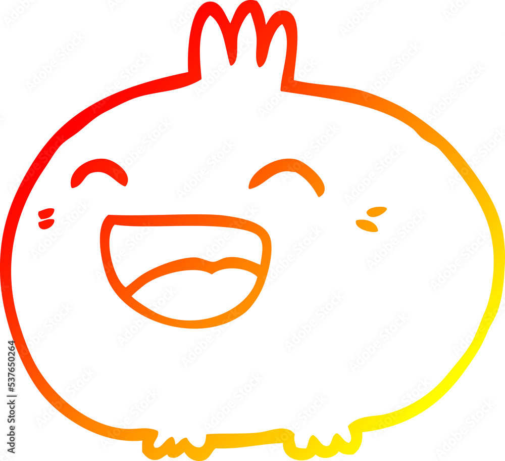 warm gradient line drawing of a cartoon happy root vegetable warm gradient line drawing of a cartoon happy root vegetable