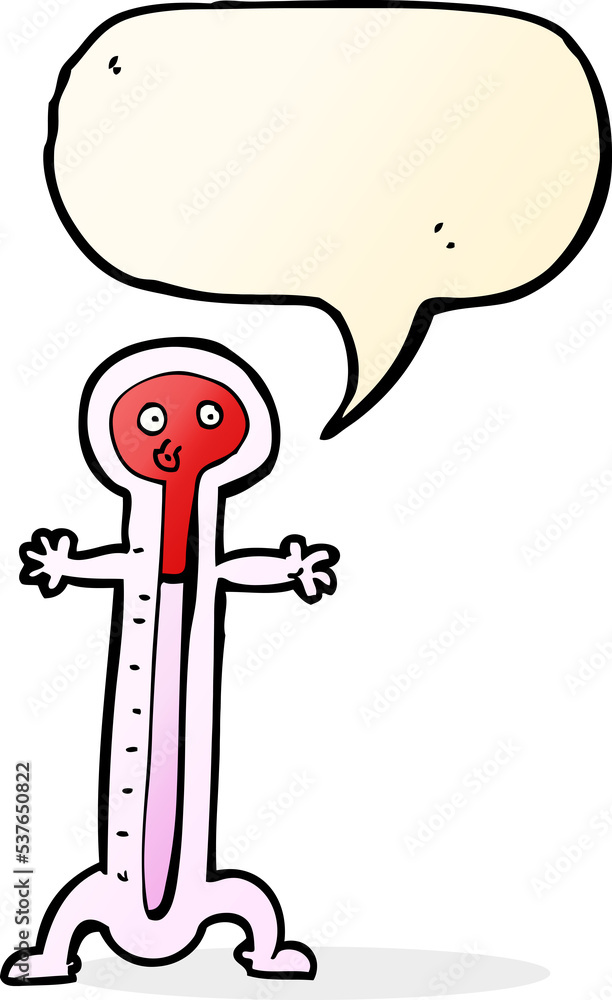 cartoon thermometer with speech bubble cartoon thermometer with speech bubble