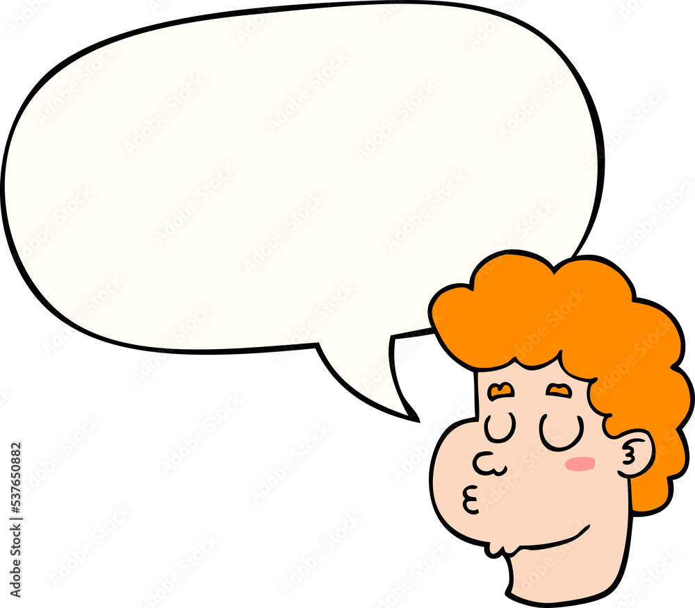 cartoon male face with speech bubble cartoon male face with speech bubble