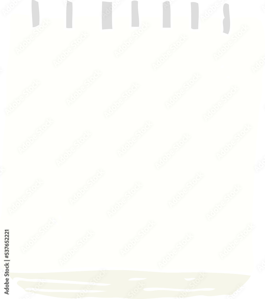 flat color illustration of note pad flat color illustration of note pad
