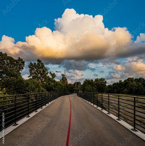 Monon Trail bike path in the summer
