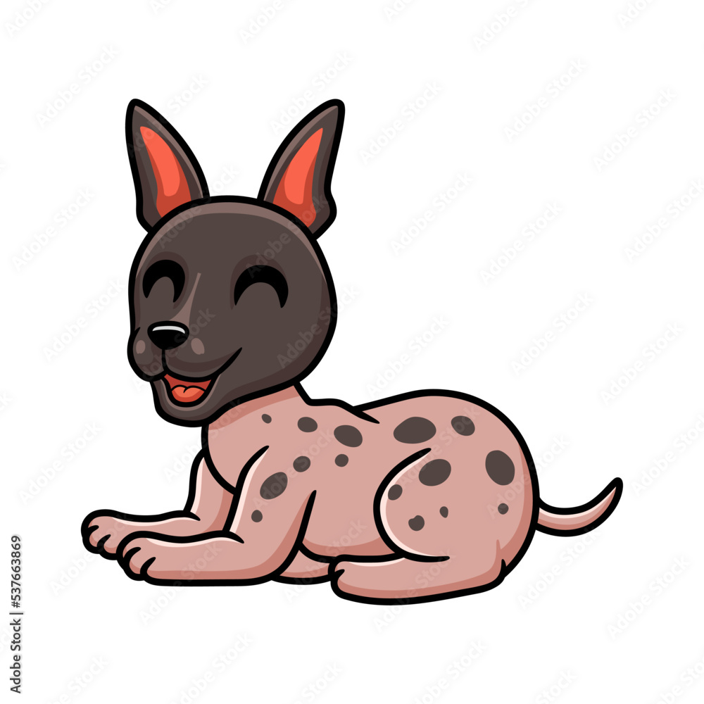 Cute american hairless terrier cartoon Cute american hairless terrier cartoon
