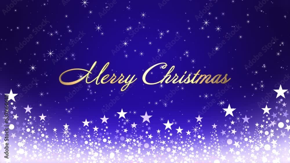 クリスマスツリーと色のついた背景にキラキラが舞い、クリスマスの文字が浮かび上がる クリスマスツリーと色のついた背景にキラキラが舞い、クリスマスの文字が浮かび上がる