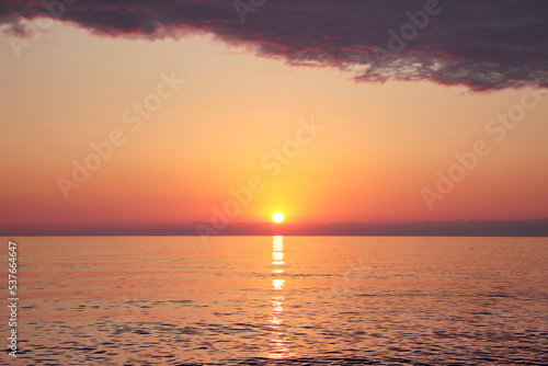 Picturesque view of beautiful sky over sea at sunset © New Africa