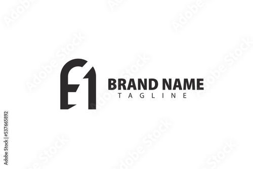 business logo design letter A and  F1 