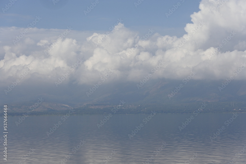 Singkarak lake, West Sumatra, Indonesia. beautiful lake stock photos.
