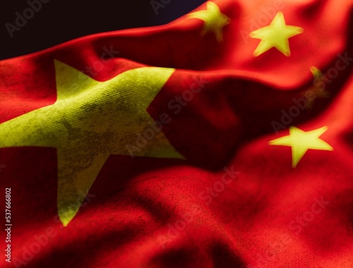 Worn Chinese Flag