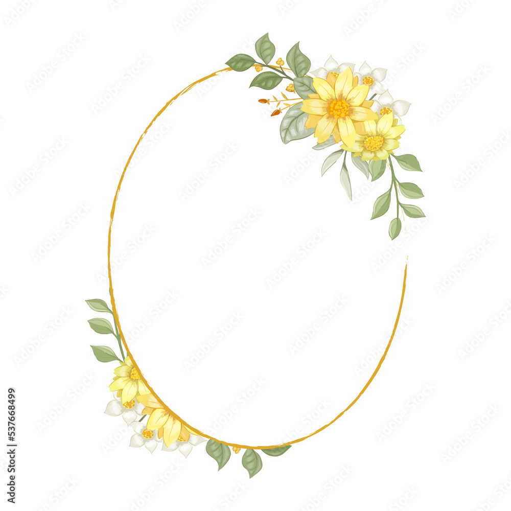 Yellow Watercolor Flower Arrangement Yellow Watercolor Flower Arrangement