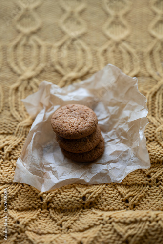 Stack of small cookies