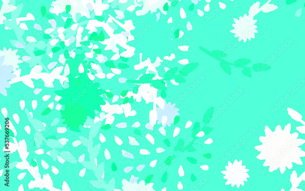 Light Blue, Green vector doodle layout with flowers Light Blue, Green vector doodle layout with flowers
