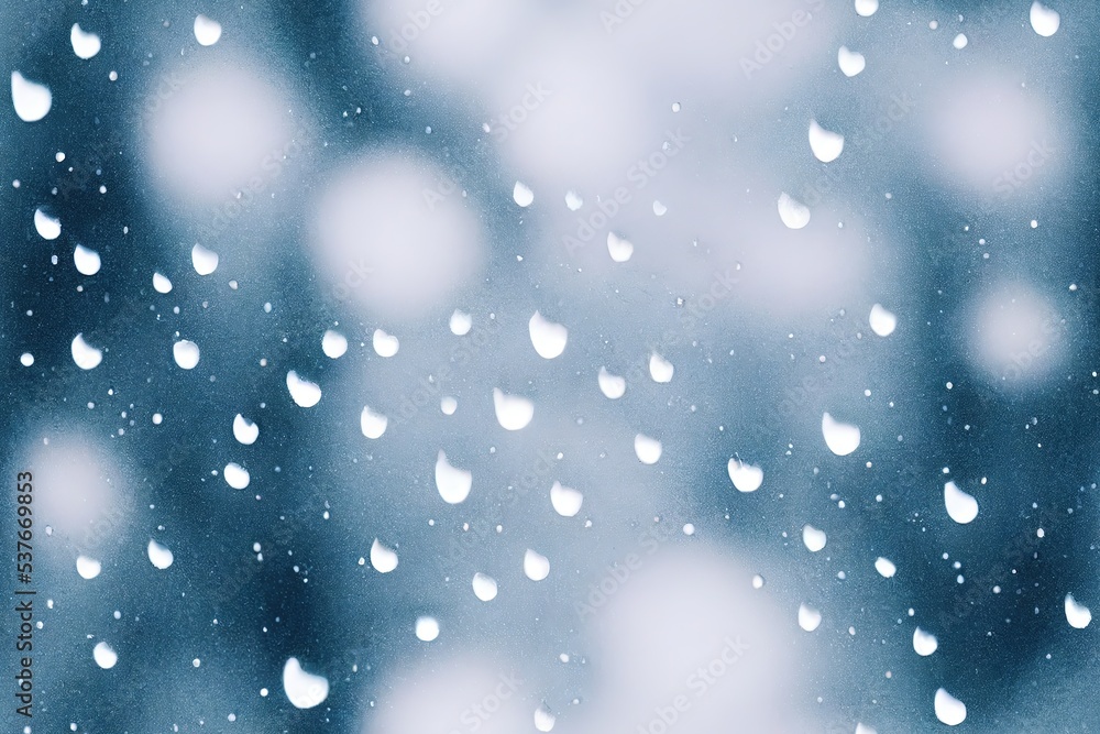 3D Rendered Snowflakes. Computer generated image of winter blizzard scene. Repeating Snowflakes pattern, seamless tile