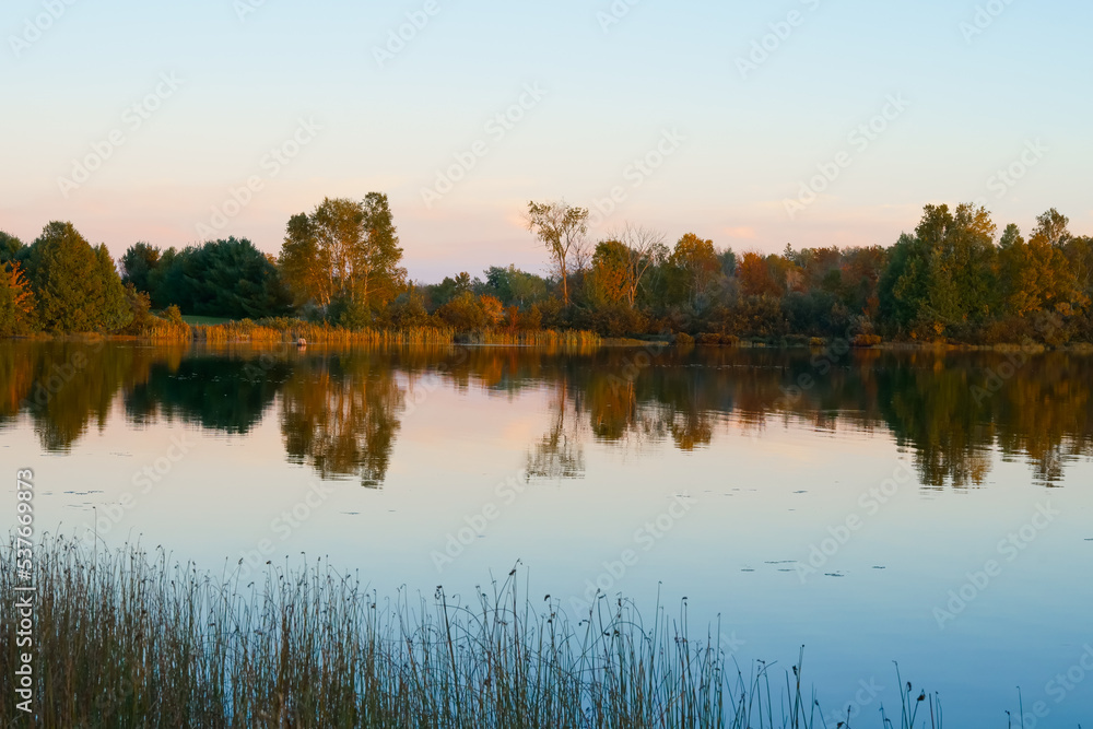 Beautiful Williamstown lake at sunset Lakeville New Brunswick Canada Beautiful Williamstown lake at sunset Lakeville New Brunswick Canada
