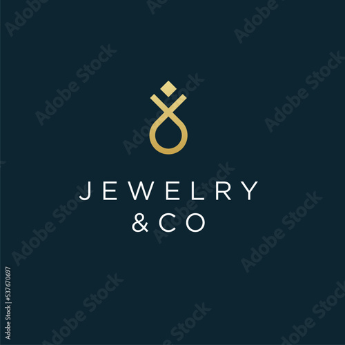 minimalist and elegant logo for jewelry store