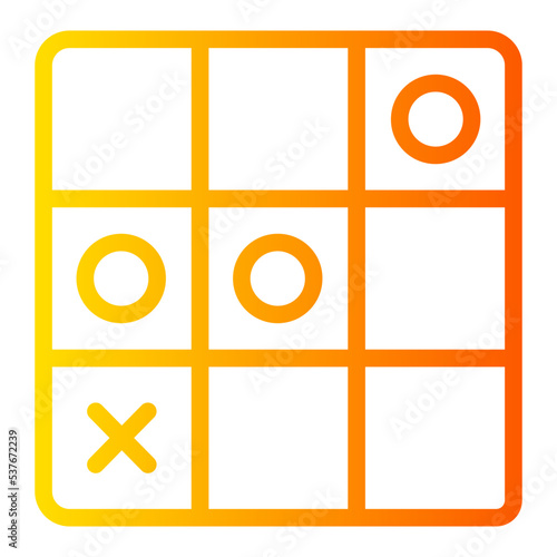 tic tac toe gradient icon