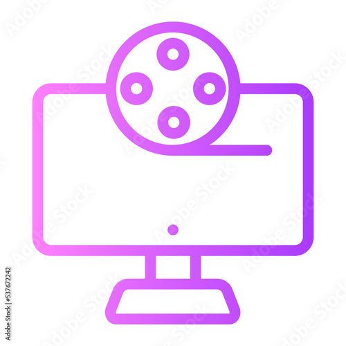 watch movie gradient icon