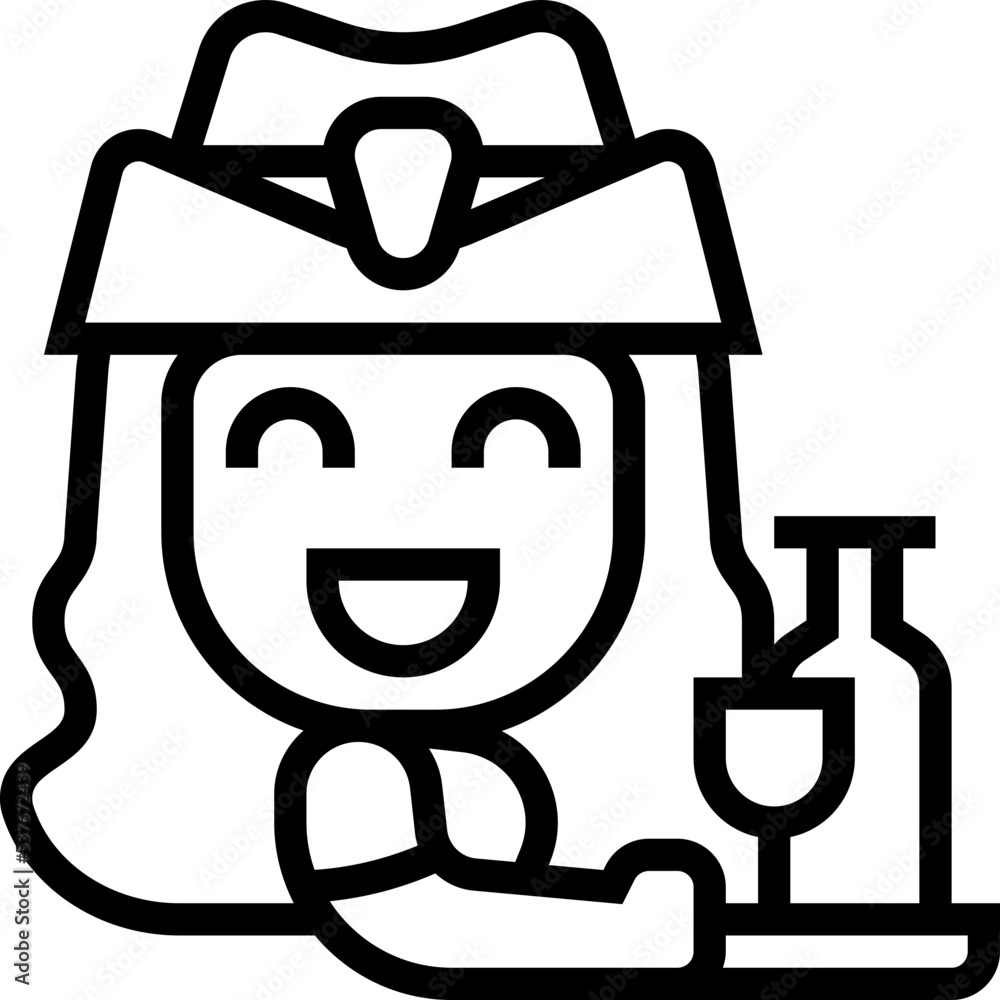 Fototapeta premium hostess icon