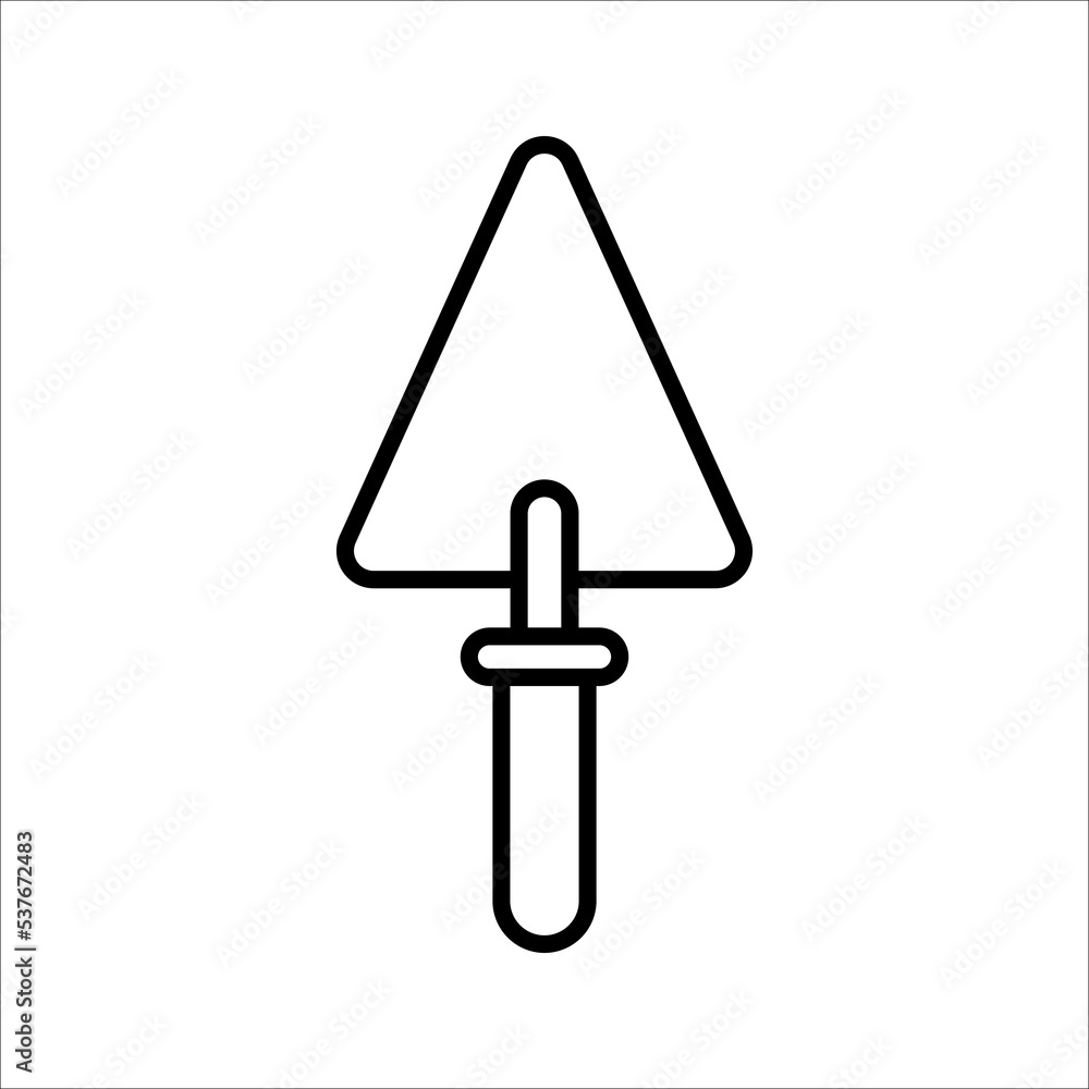 Trowel icon. Vector concept illustration for design. vector illustration on white background. Trowel icon. Vector concept illustration for design. vector illustration on white background.