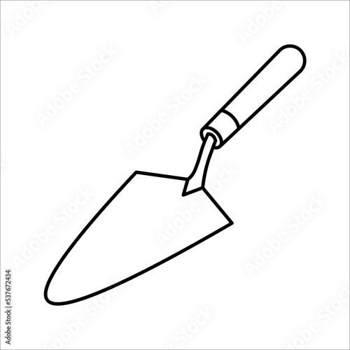 Trowel icon. Vector concept illustration for design. vector illustration on white background.