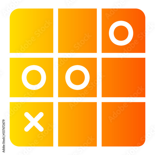 tic tac toe gradient icon