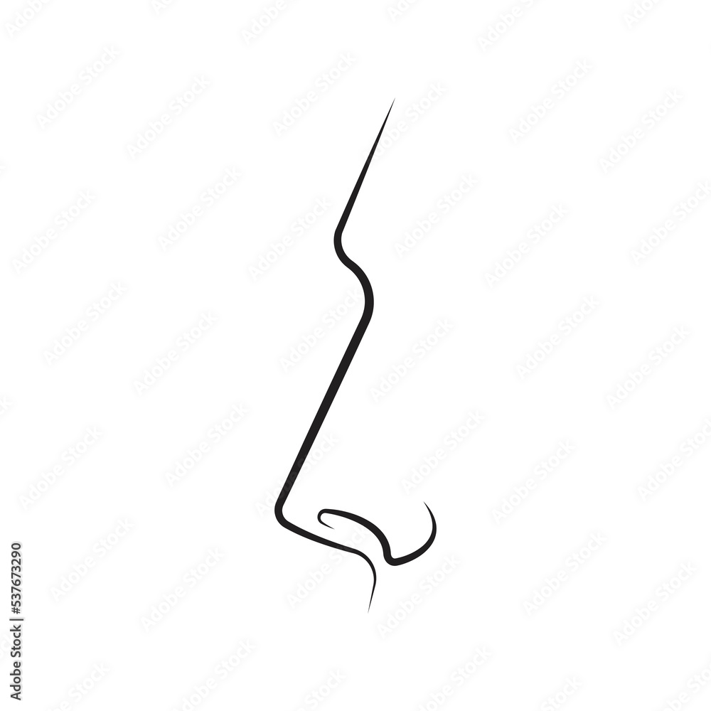 Nose icon design, simple style isolated on white background. vector illustration Nose icon design, simple style isolated on white background. vector illustration