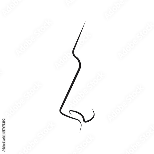 Nose icon design, simple style isolated on white background. vector illustration