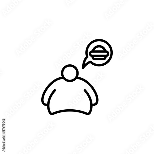 obesity icon vector design templates