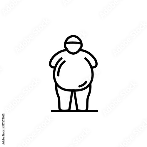 obesity icon vector design templates