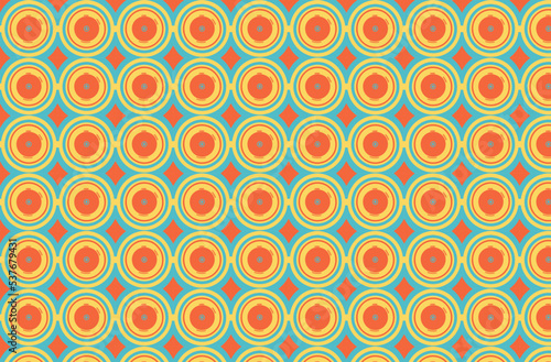 Green and yellow seamless pattern with circles