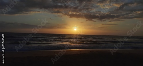 sunset on the golden beach © Desi