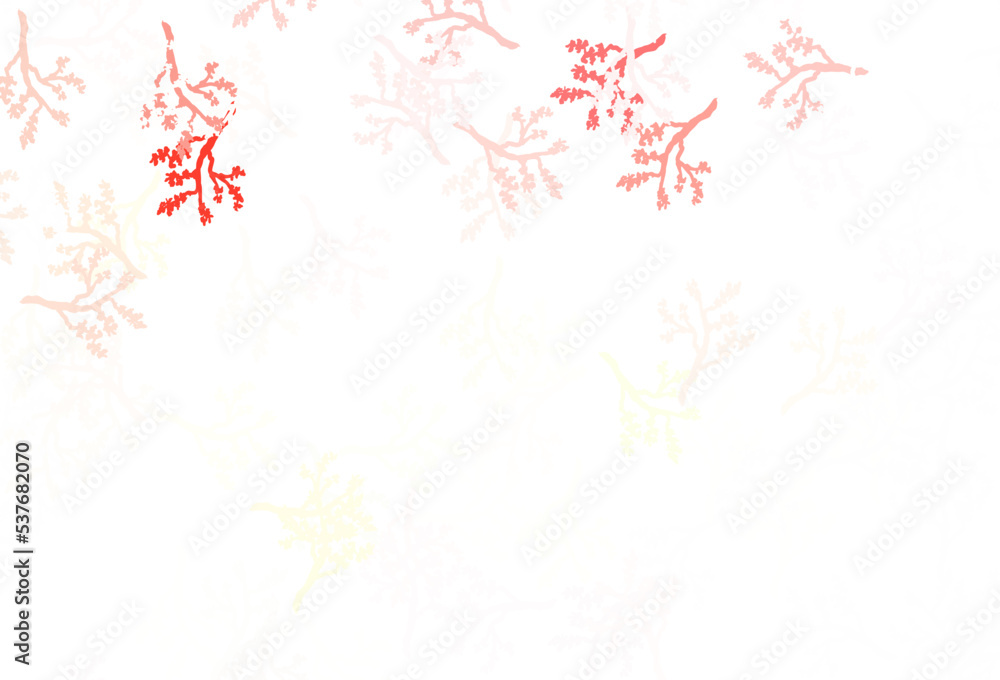 Light Red vector natural artwork with sakura.