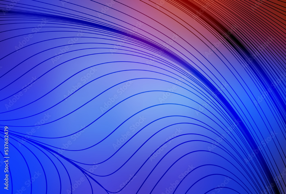 Light Blue, Red vector background with curved lines. Light Blue, Red vector background with curved lines.