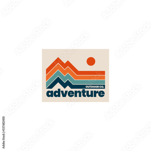 Retro Mountain Lines 3