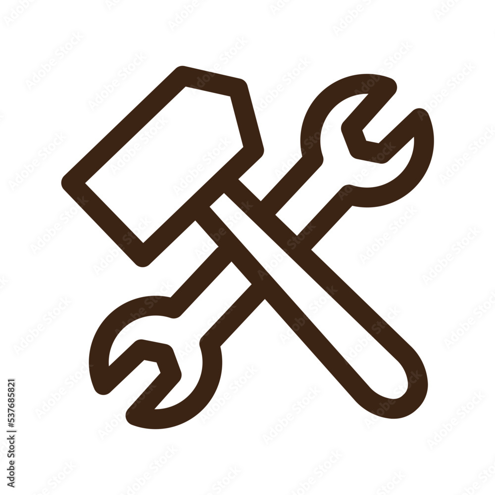 configure fix repair setting tools outline icon configure fix repair setting tools outline icon