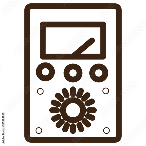 tool volt voltmeter watt outline icon