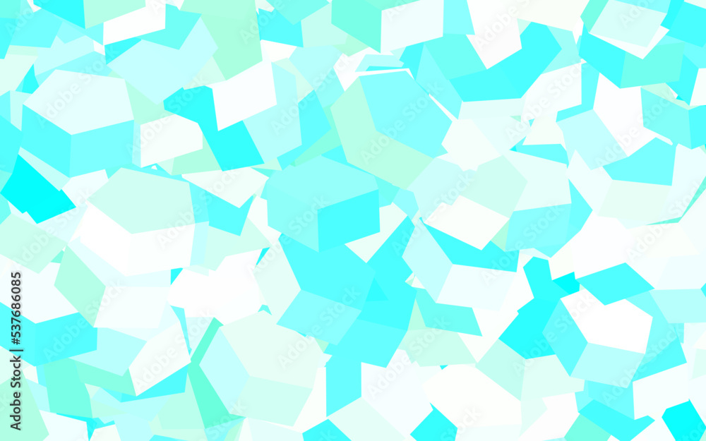 Fototapeta premium Light Green vector layout with hexagonal shapes.