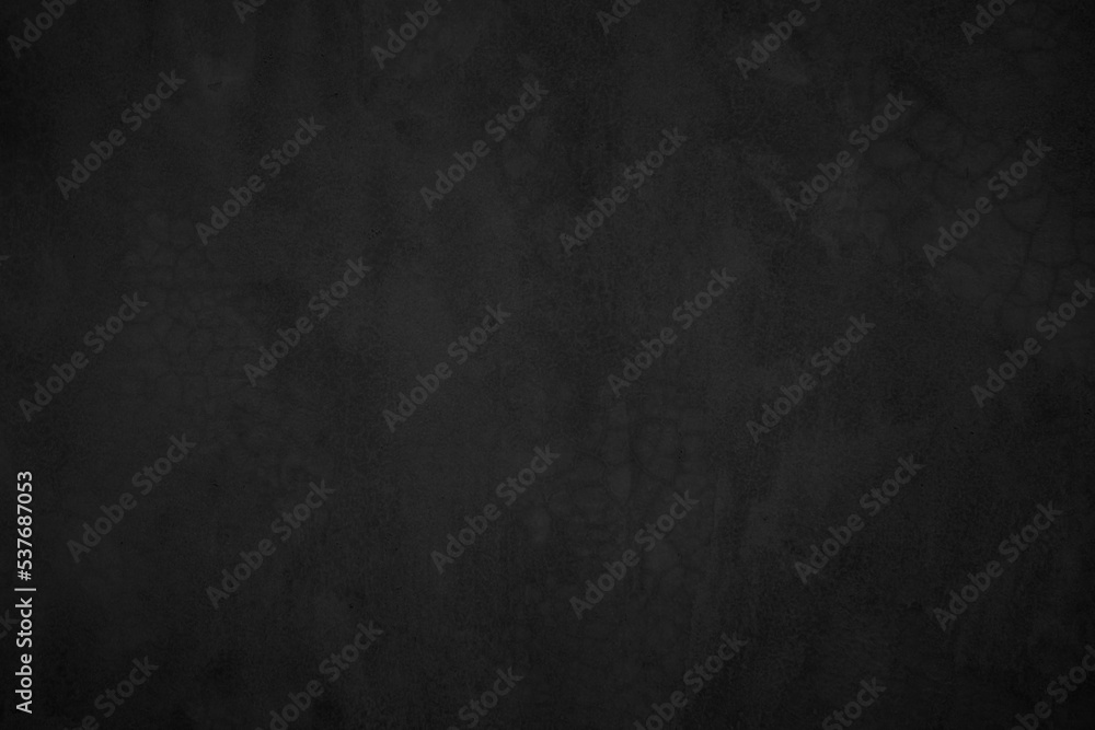 Black dark concrete wall background. Pattern board cement texture grunge dirty scratched.	