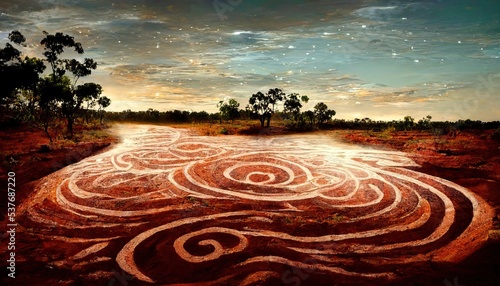 Songlines are the Australian Aboriginal walking routes that crossed the country, linking important sites and locations