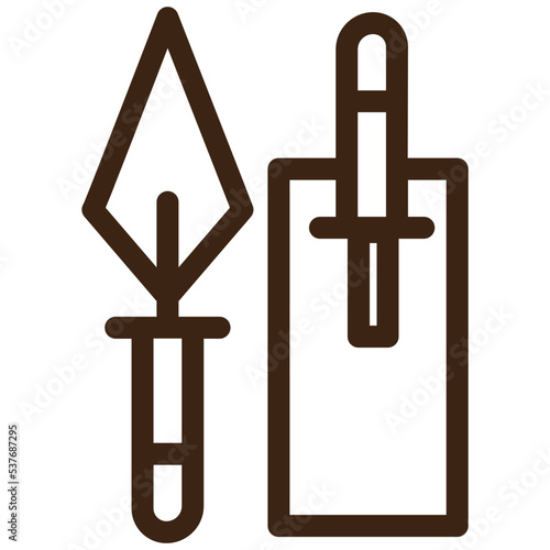 masonry tool trowel outline icon