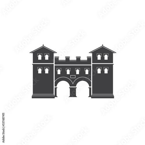 roman architect style fort illustration