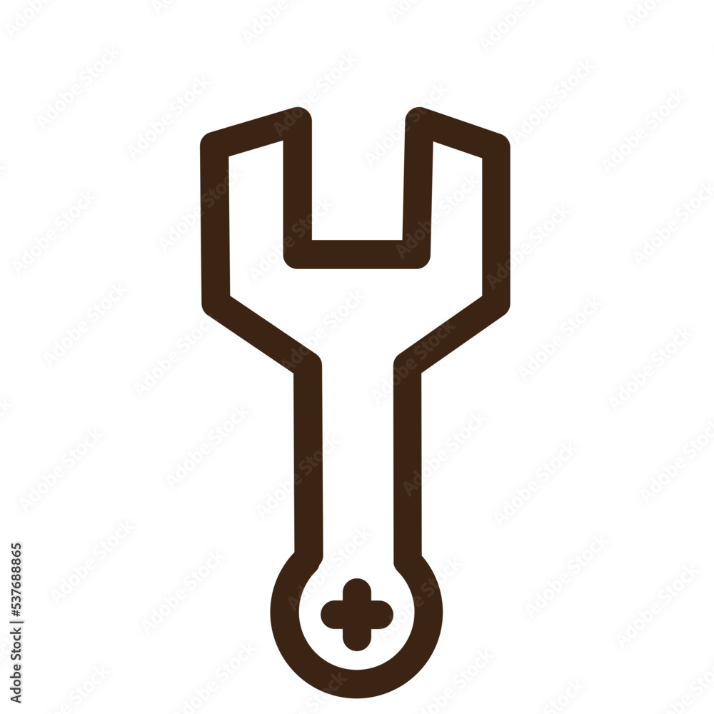 wrench work builder outline icon wrench work builder outline icon