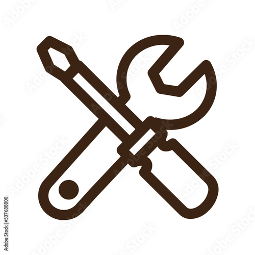 wrench tools settings screwdriver outline icon