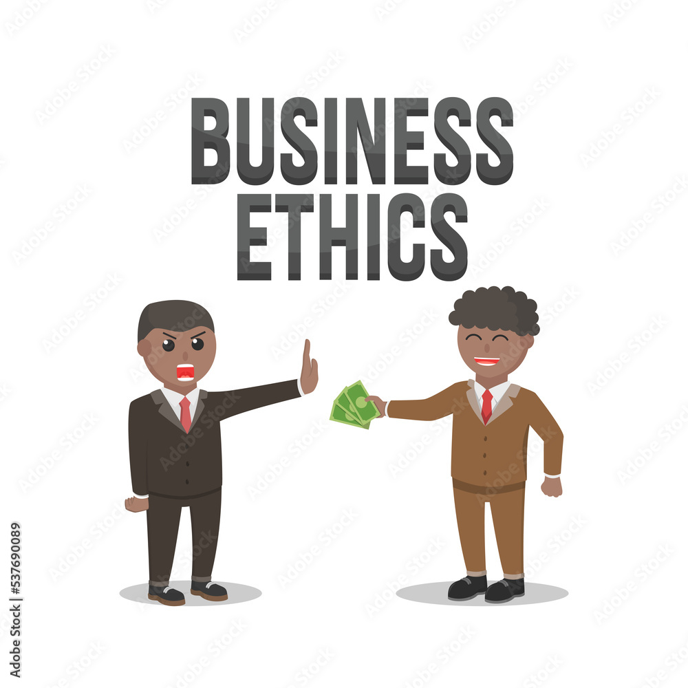 business african ethics design character with text business african ethics design character with text