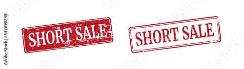Rubber stamp with text short sale inside, vector illustration