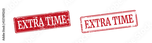 Extra Time Rubber Stamp Seal Vector