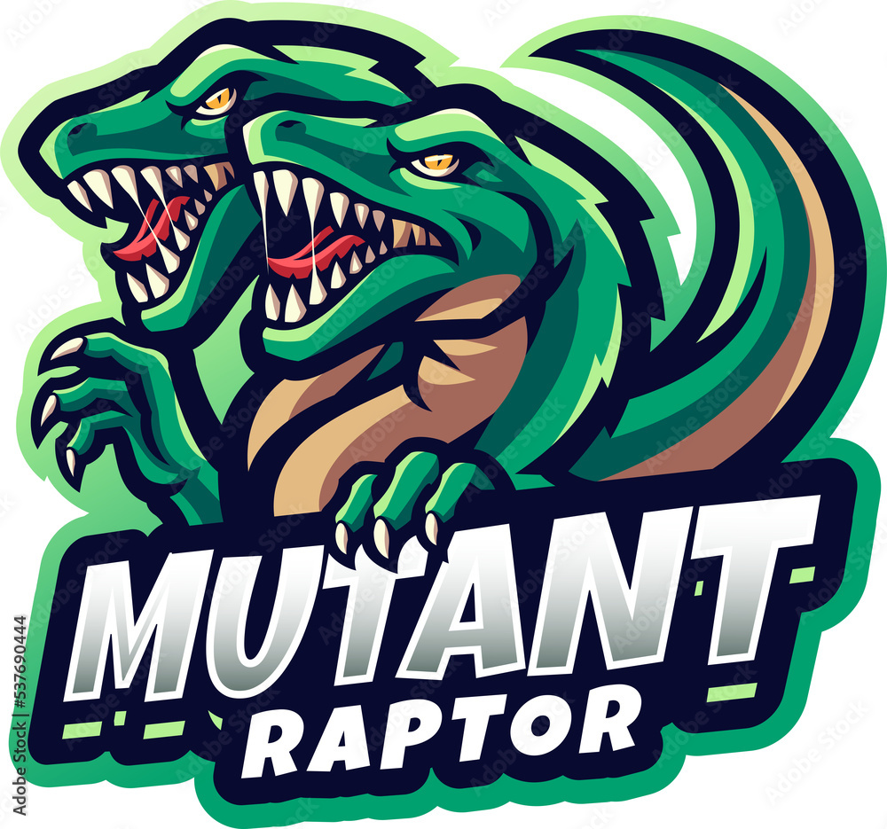 Mutant raptor esport mascot Stock Photo | Adobe Stock